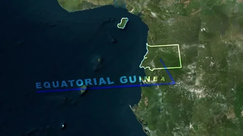 Equatorial Guinea Map Animation Stock Footage 273307483