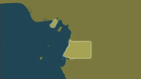 Equatorial Guinea map - extract. Glow. Pattern. Stock Footage 147890941