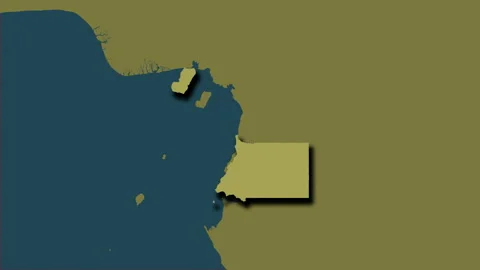 Equatorial Guinea map - extract. Shadow. Pattern. Stock Footage 147891583