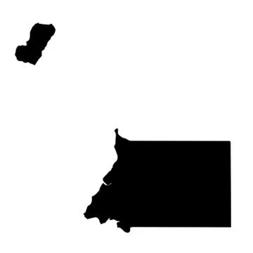 Equatorial Guinea map - filled hand-drawn map Ilustración de archivo