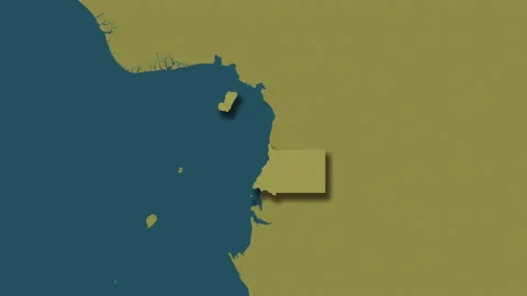Equatorial Guinea map - glide. Shadow. Pattern. Video stock 147894026