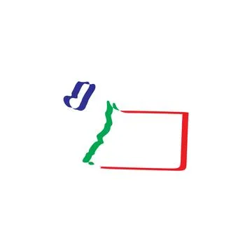 Equatorial guinea map icon logo vector element Stock Illustration