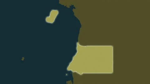 Equatorial Guinea map - solid. Glow. Pattern. Stock Footage 147896523