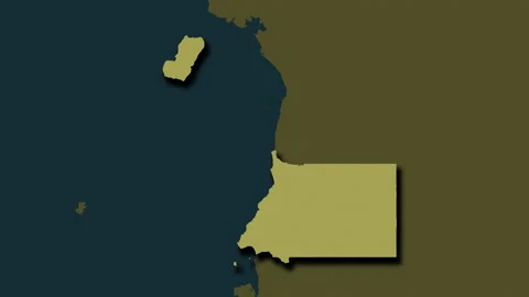 Equatorial Guinea map - solid. Shadow. Pattern. Stock Footage 147896977