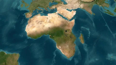 Equatorial Guinea map with waving flag Stock Footage 294127311