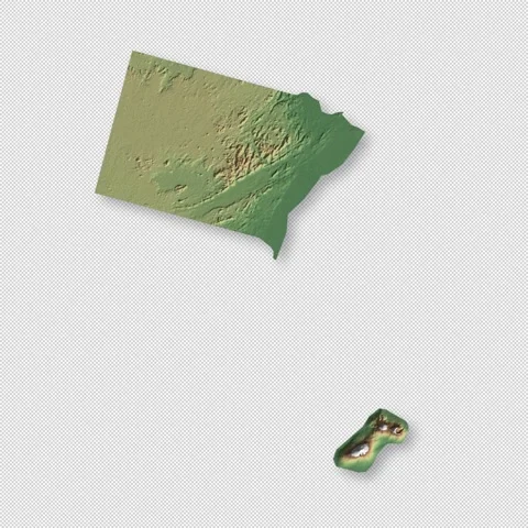 Equatorial Guinea Rotating 3D Relief Map Seamless Loop, Alpha Channel 4K 스톡 동영상 340719195
