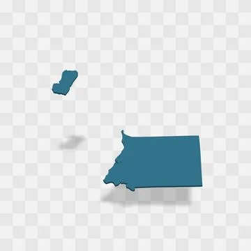 Equatorial Guinea vector map silhouette Stock Illustration