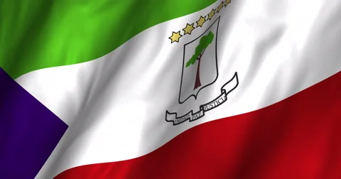 Equatorial Guinea waving flag 4K Stock Footage 50762783