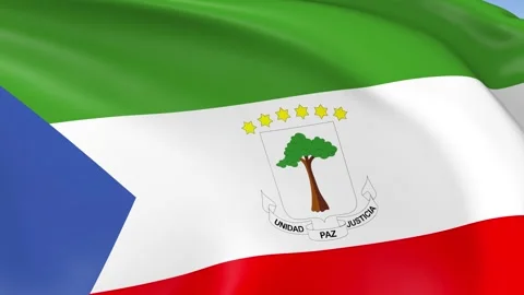 Equatorial Guinea Waving Flag Background Loop Stock Footage 317844468