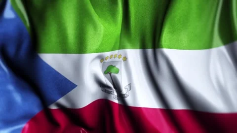 Equatorial Guinea WAVING FLAG Stock-Footage 323817047