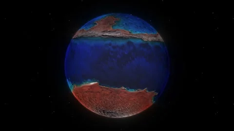 Equatorial Ocean Exoplanet Seamless Loop 2 Stock Footage 287464402