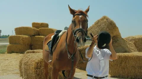 Equestrian Event Preparation Stock-Footage 22288892