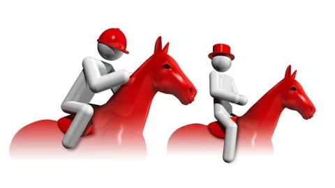 Equestrian eventing 3d symbol Stock Illustration