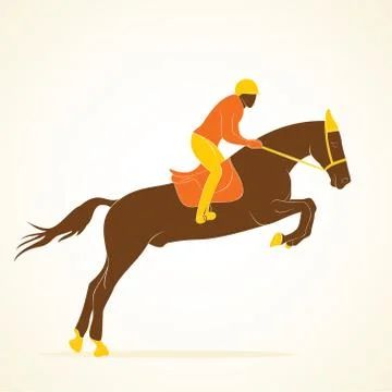 Equestrian game player design vector Stock Illustration
