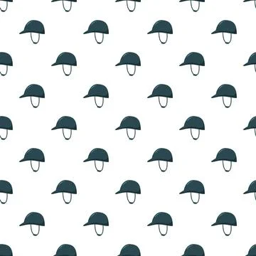 Equestrian helmets repeated creating a seamless pattern design Stock Illustration