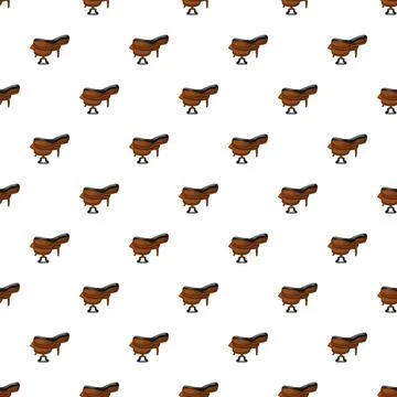 Equestrian horse saddle seamless pattern creating a texture Stock Illustration