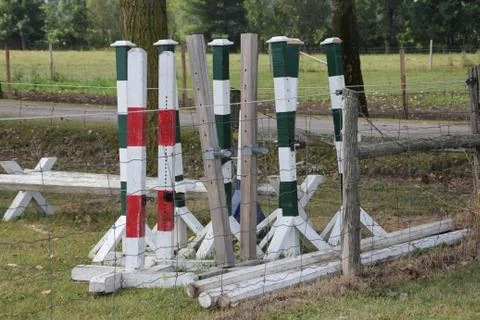 Equestrian jump standards Stock Photos