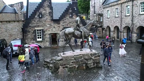 Equestrian monument, Edinburgh Stock Footage 83239706