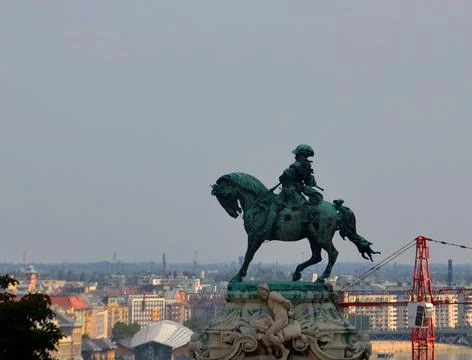 Equestrian statue of Eugene of Savoy Stock Photos
