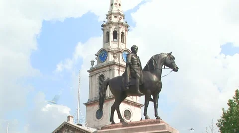 Equestrian Statue of George IV Video stock 63150011