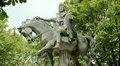 Equestrian statue of King Louis XIII. HD Footage
