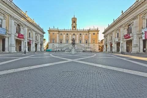 Equestrian Statue of Marcus Aurelius Stock Photos