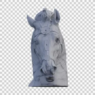 Equestrian statue  statue, 3d renders, isolated, perfect for your design Stock Illustration