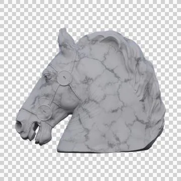 Equestrian statue  statue, 3d renders, isolated, perfect for your design Stock Illustration