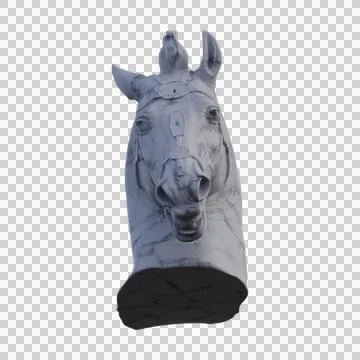 Equestrian statue  statue, 3d renders, isolated, perfect for your design Stock Illustration