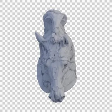 Equestrian statue  statue, 3d renders, isolated, perfect for your design Illustrazione stock