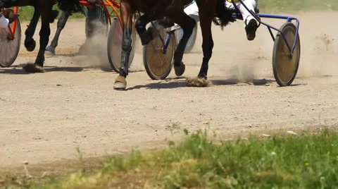 Equestrians  running horses Video stock 24701387