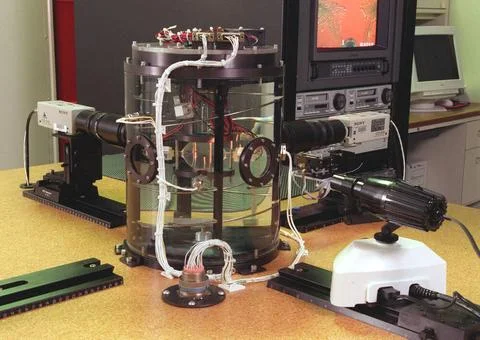 The Equiaxed Dendritic Solidification Experiment (EDSE) is a material scie... Stock Photos