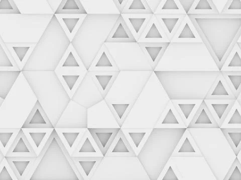 Equilateral triangles - white abstract background Stock Illustration