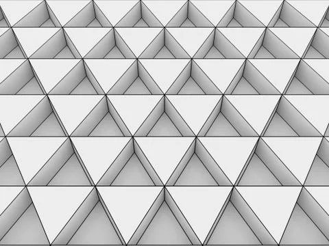 Equilateral triangles - white abstract background Stock Illustration