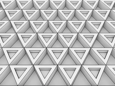 Equilateral triangles - white abstract background Stock Illustration