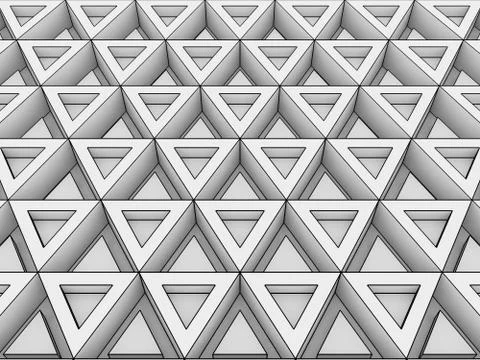Equilateral triangles - white abstract background Stock Illustration