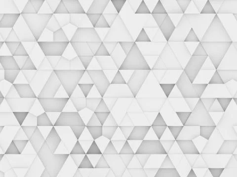 Equilateral triangles - white abstract background Foto stock