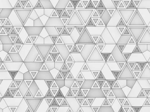 Equilateral triangles - white abstract background Foto stock