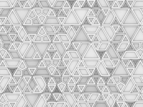Equilateral triangles - white abstract background Foto stock