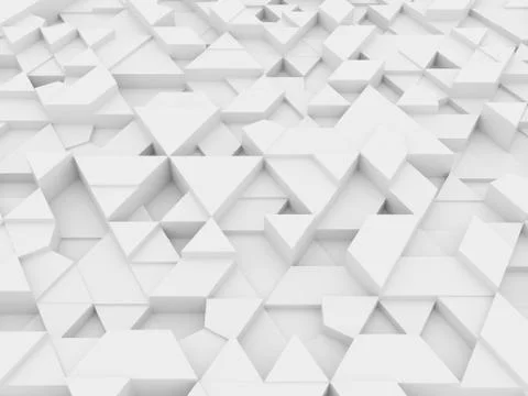 Equilateral triangles - white abstract background Foto stock