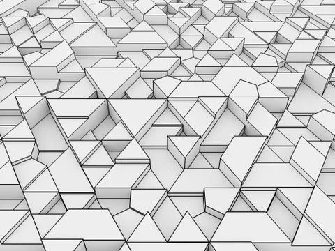 Equilateral triangles - white abstract background Foto stock