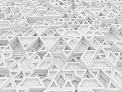 Equilateral triangles - white abstract background 写真素材