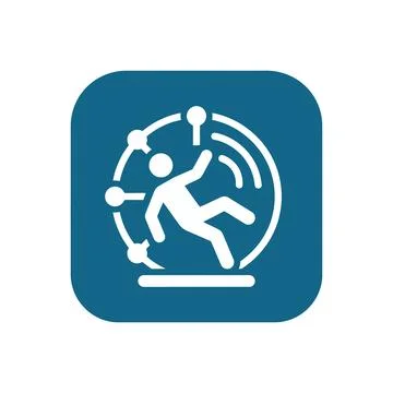 Equilibrium challenge, a person falling within a sphere, representing insta.. Stock Illustration