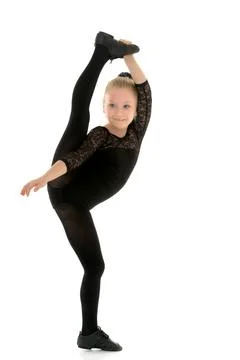 Equilibrium with a grip in the ring.The concept of children's sp Stock Photos