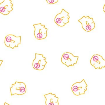 Equilibrium psychology vector seamless pattern Stock Illustration