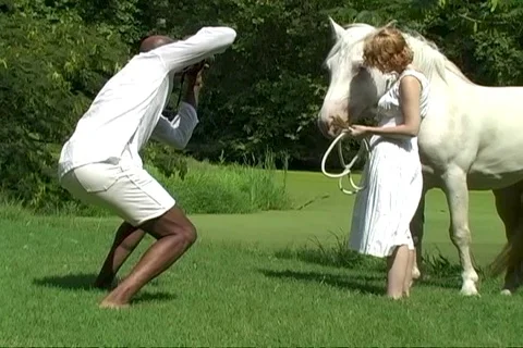 Equine location shoot Stock Footage 125639482