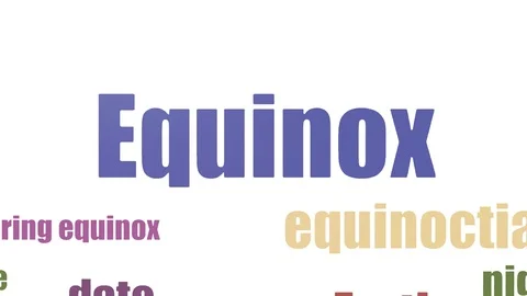 Equinox Wordcloud Animated On White Background Stock Footage 107238397