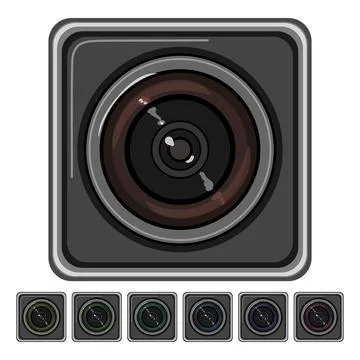Equipment action camera cartoon vector graphic Stock Illustration