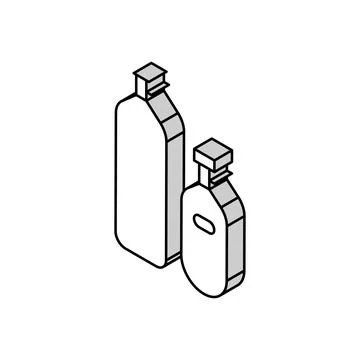 Equipment air compressor isometric icon vector illustration Ilustração Stock