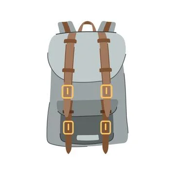 Equipment backpack camp cartoon vector illustration Illustrazione stock